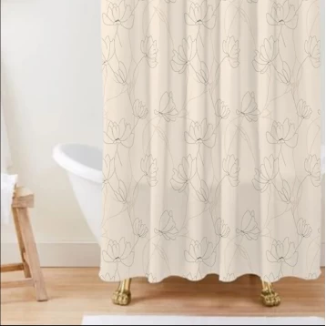 Κουρτίνα Μπάνιου Υφασμάτινη Polyester 180x200cm Rainbow Florence