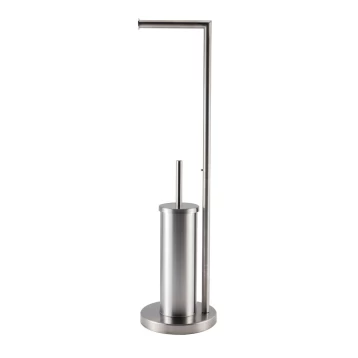 Σταντ Επιδαπέδιο Μπάνιου Μεταλλικό Inox Ματ Eurocasa 9145-2