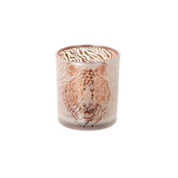 Κηροπήγιο Γυάλινο Tiger print Χάλκινο 012.312207009