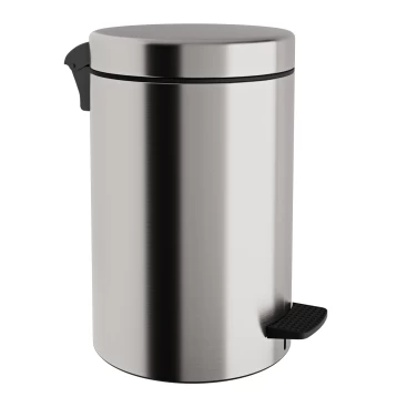 Χαρτοδοχείο με Soft Close 12lt Μεταλλικό Χρώμιο Ματ 12-300-011
