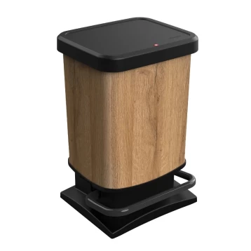 Κάδος Απορριμμάτων Kουζίνας Rotho 20lt Paso Wood 06927.001
